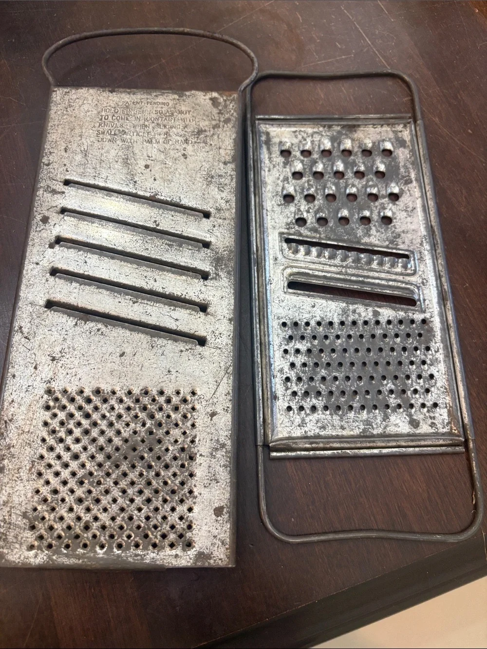 Vintage Metal Handheld Cheese & Vegetable Graters